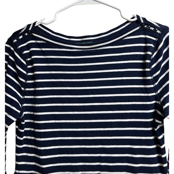 Ralph Lauren LRL Lauren Jeans Co Small Blue White Stripes Cotton Dress - Picture 2 of 9